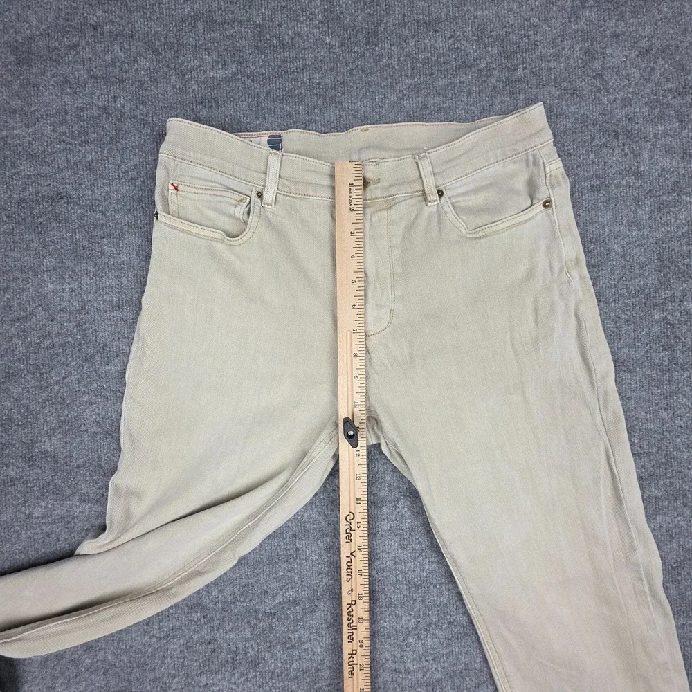 Marine Layer 5 Pocket Slim Straight Twill Pant Men's 33 x 32 (FITS 32 x 30)Beige